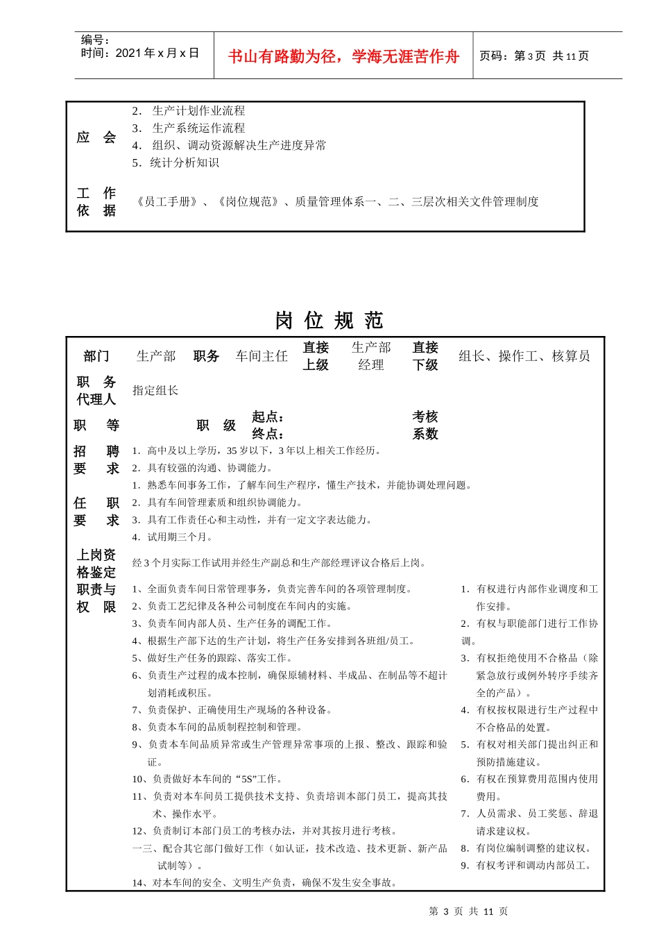 宁波某实业公司生产部岗位细则_第3页