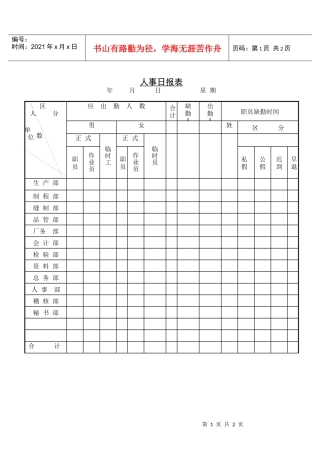 人事日报表(1)