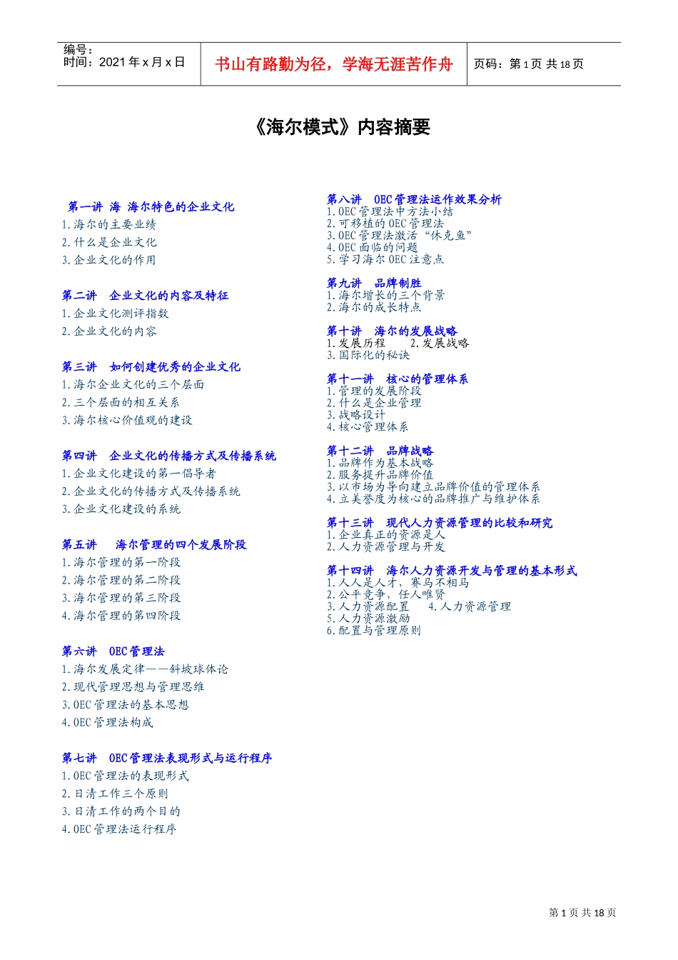 海尔模式内容摘要_第1页