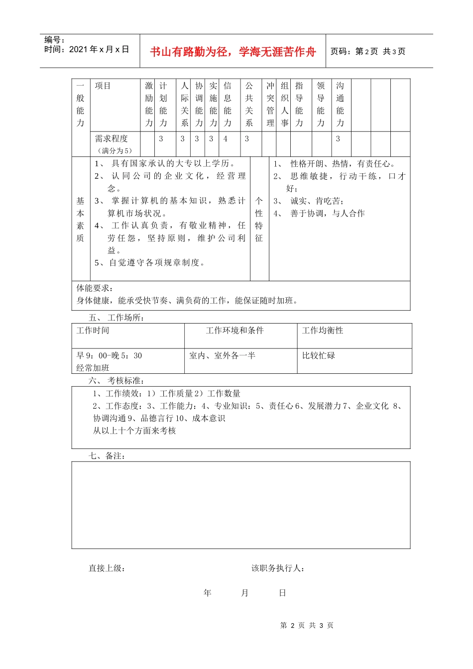 商务代表（软件）职务说明书_第2页