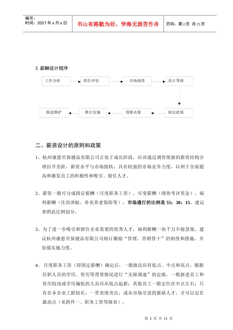 保健品有限公司薪酬改革方案_第2页