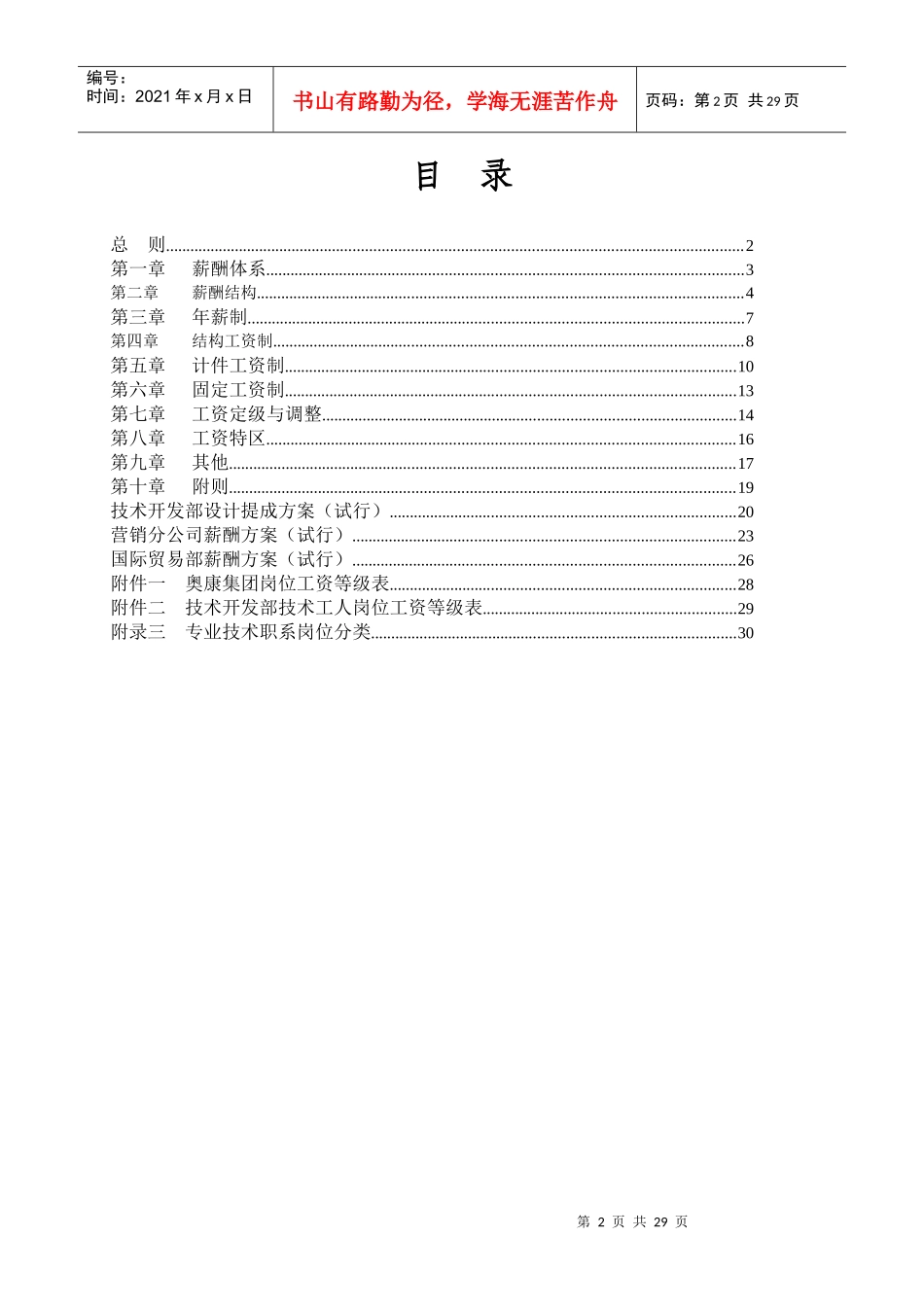 奥康集团薪酬设计方案--ppyang_第2页