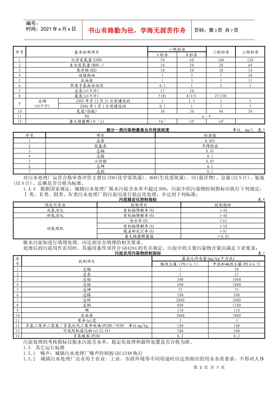二、四川省城镇生活污水处理厂运行考核评价表_第3页