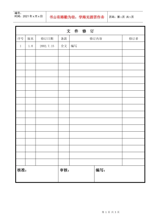 基础设施和工作环境管理程序