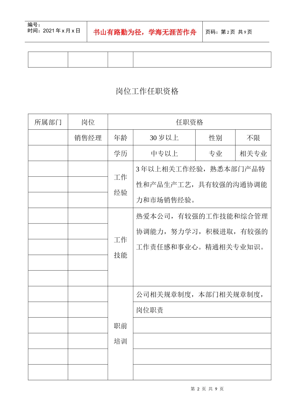 岗位工作任职资格_第2页