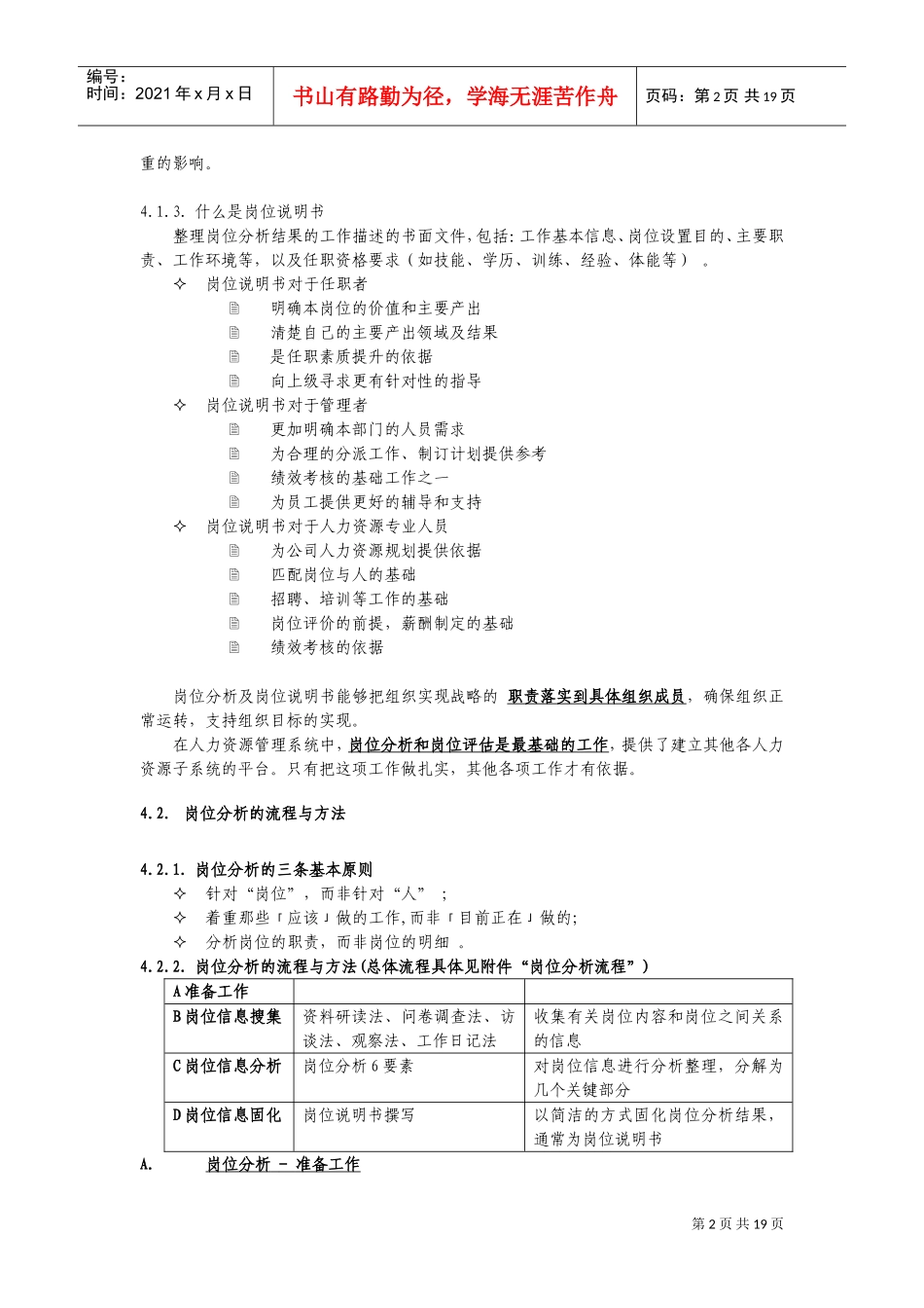 岗位分析及岗位说明书编写手册_第2页