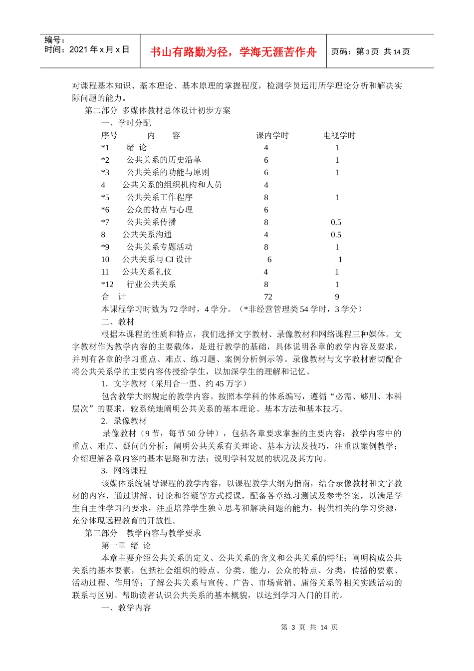 人员关系学课程教学大纲_第3页