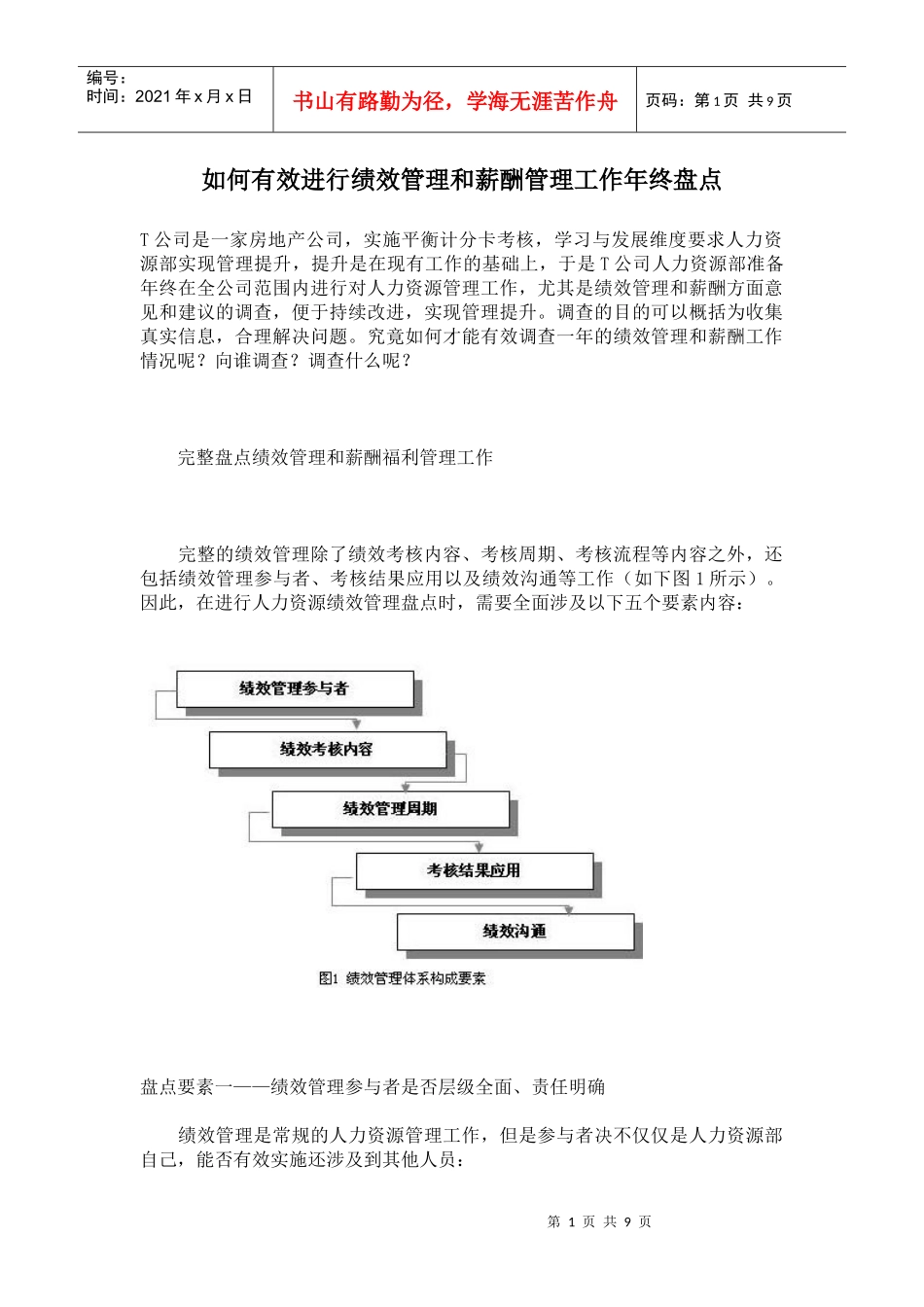 如何有效进行绩效管理和薪酬管理工作年终盘点(1)_第1页