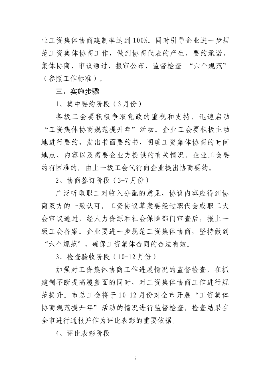 人力资源-2022XXXX工资集体协商规范提升年实施意见_第2页