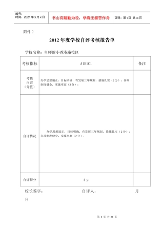 人力资源-2022XXXX年度学校综合考核自评表