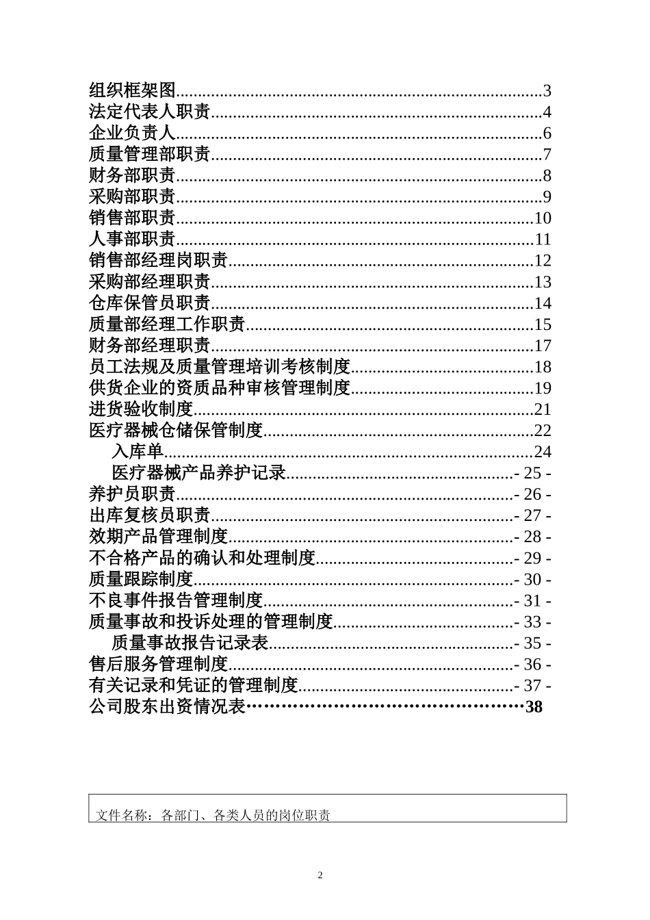 医疗器械公司各部门_人员职责（DOC53页）_第2页