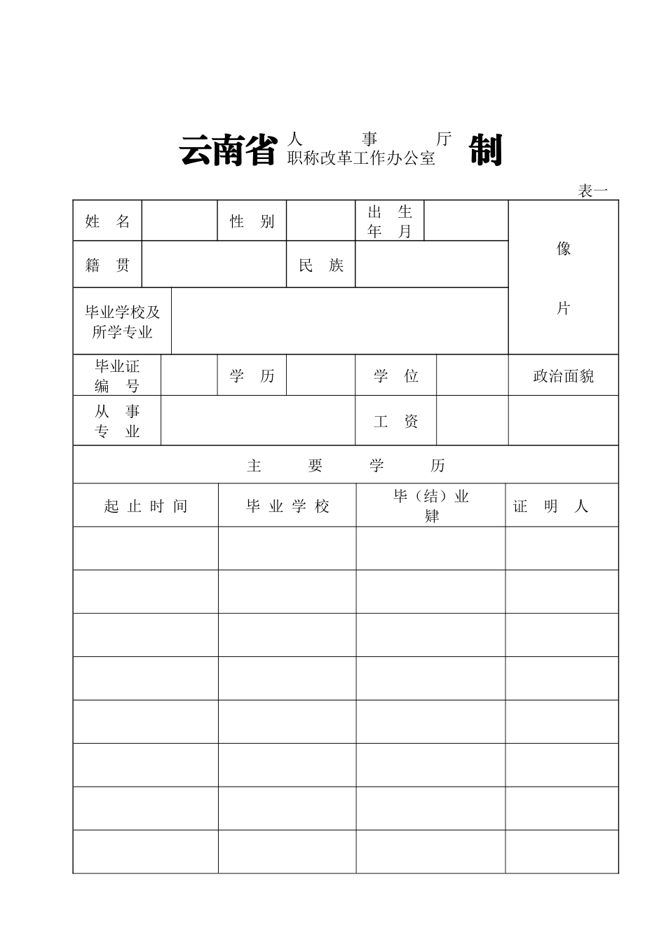 人力资源-20227大中专毕业生专技职务考核表_第2页