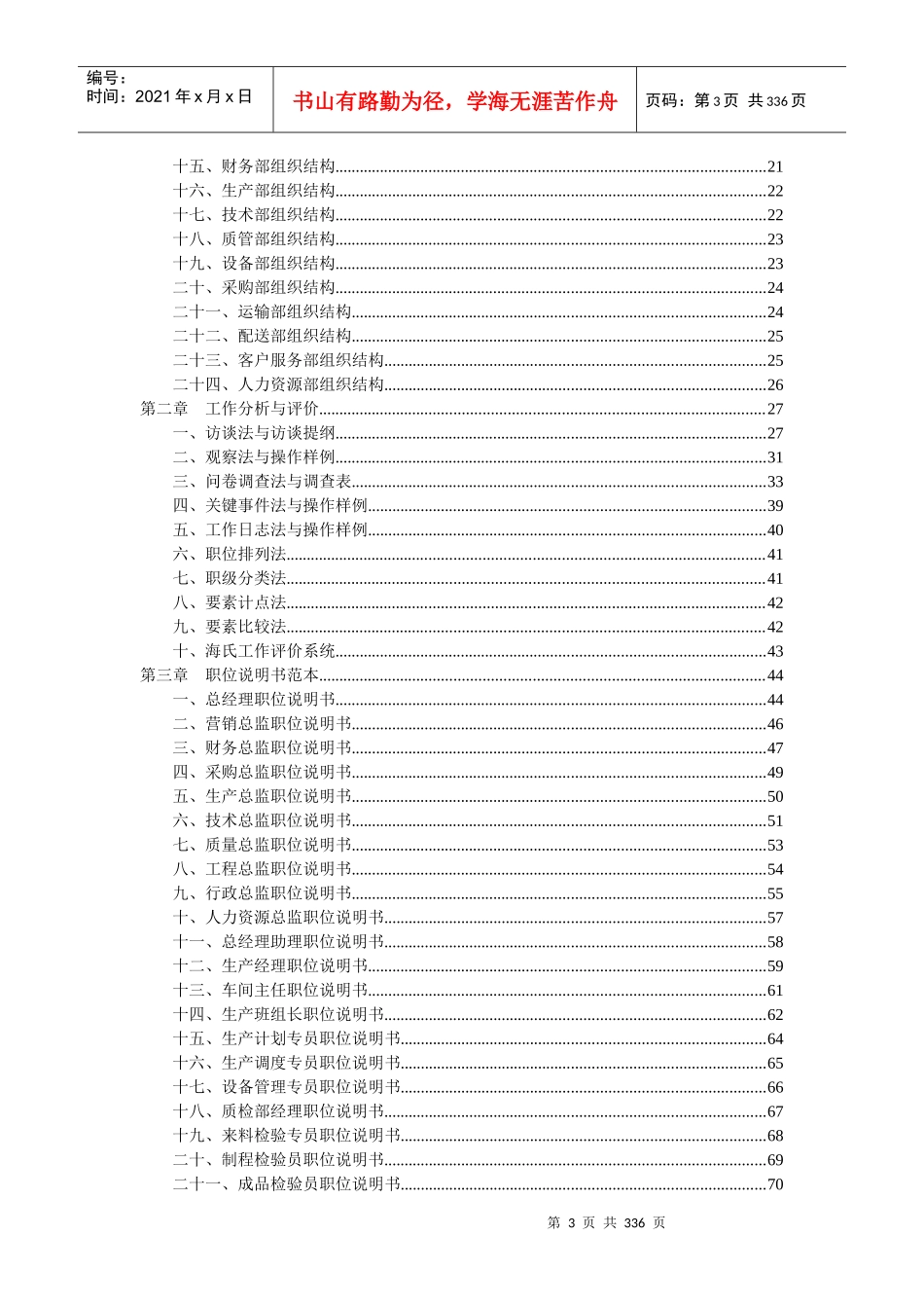 企业组织结构设计与职位说明书汇编_第3页