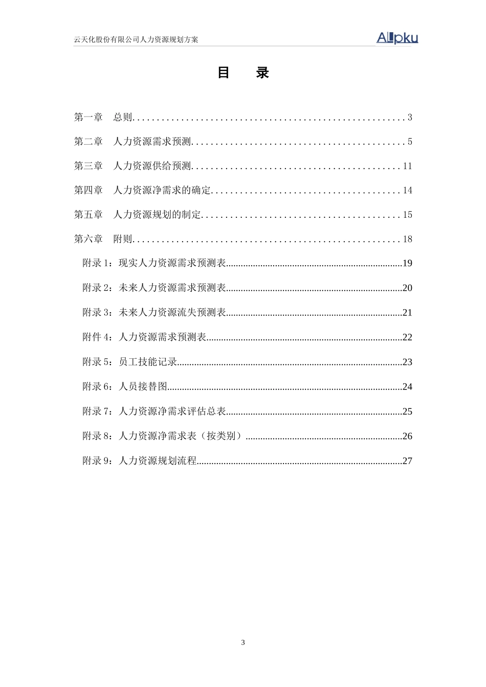 云天化人力资源规划方案-final_第3页