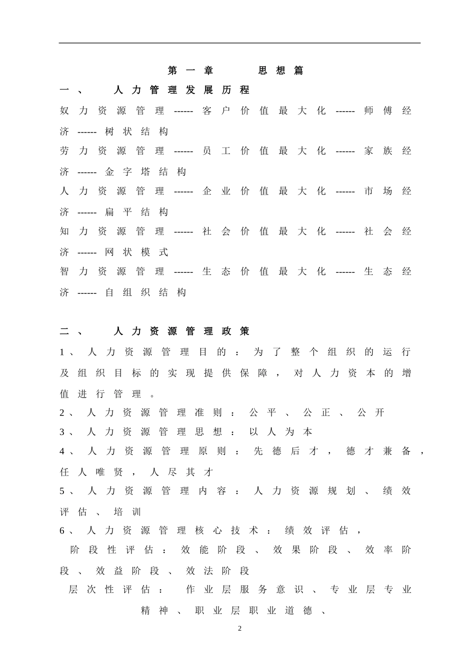 某某公司人力手册_第2页