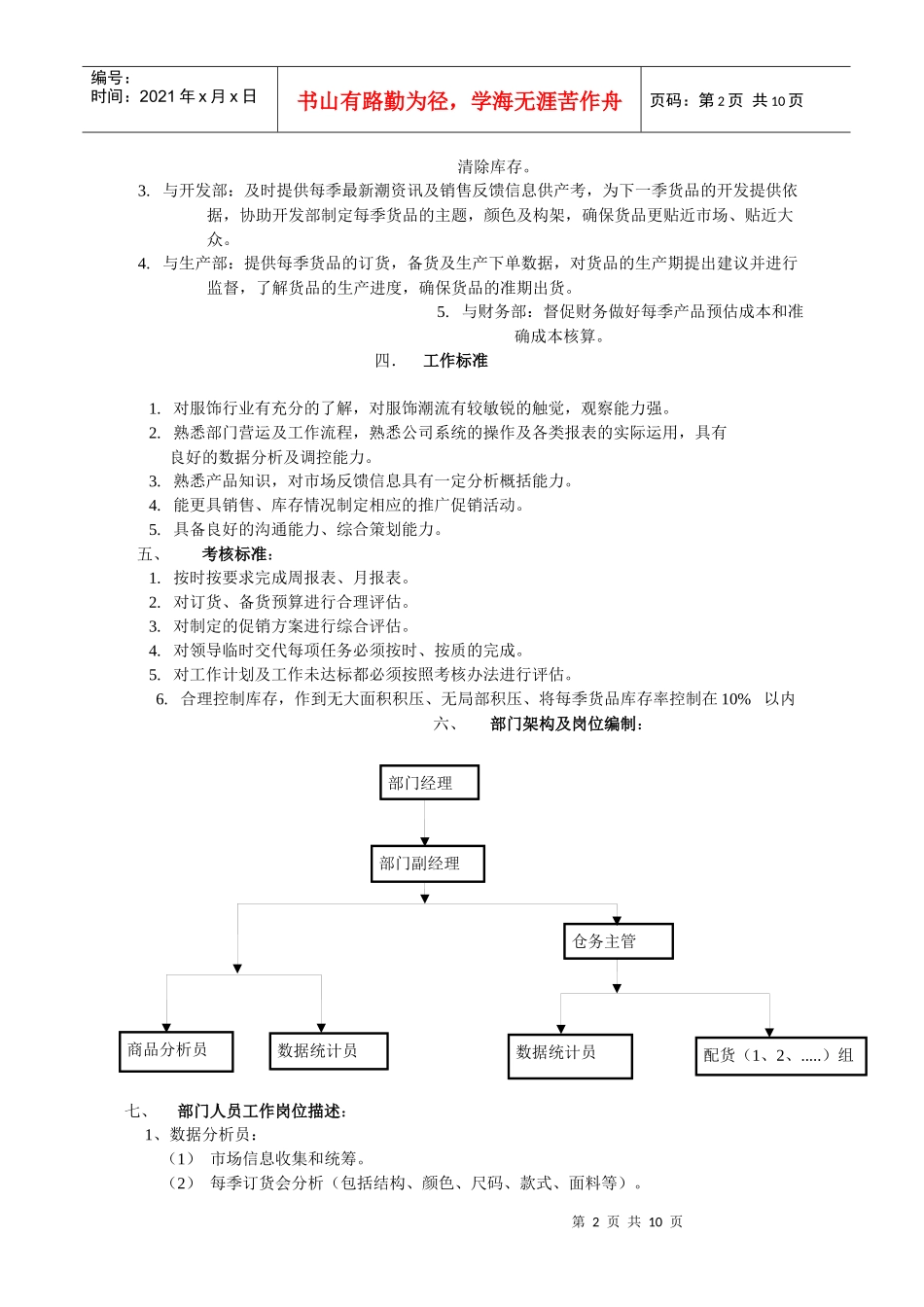 商品计划部工作描述1_第2页