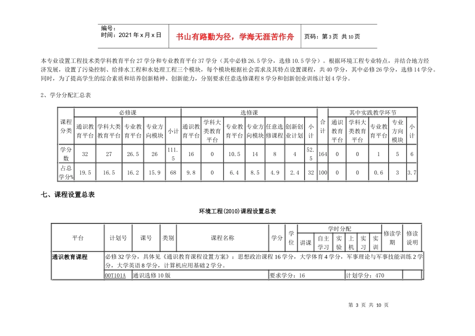宁波大学环境工程专业培养方案_第3页