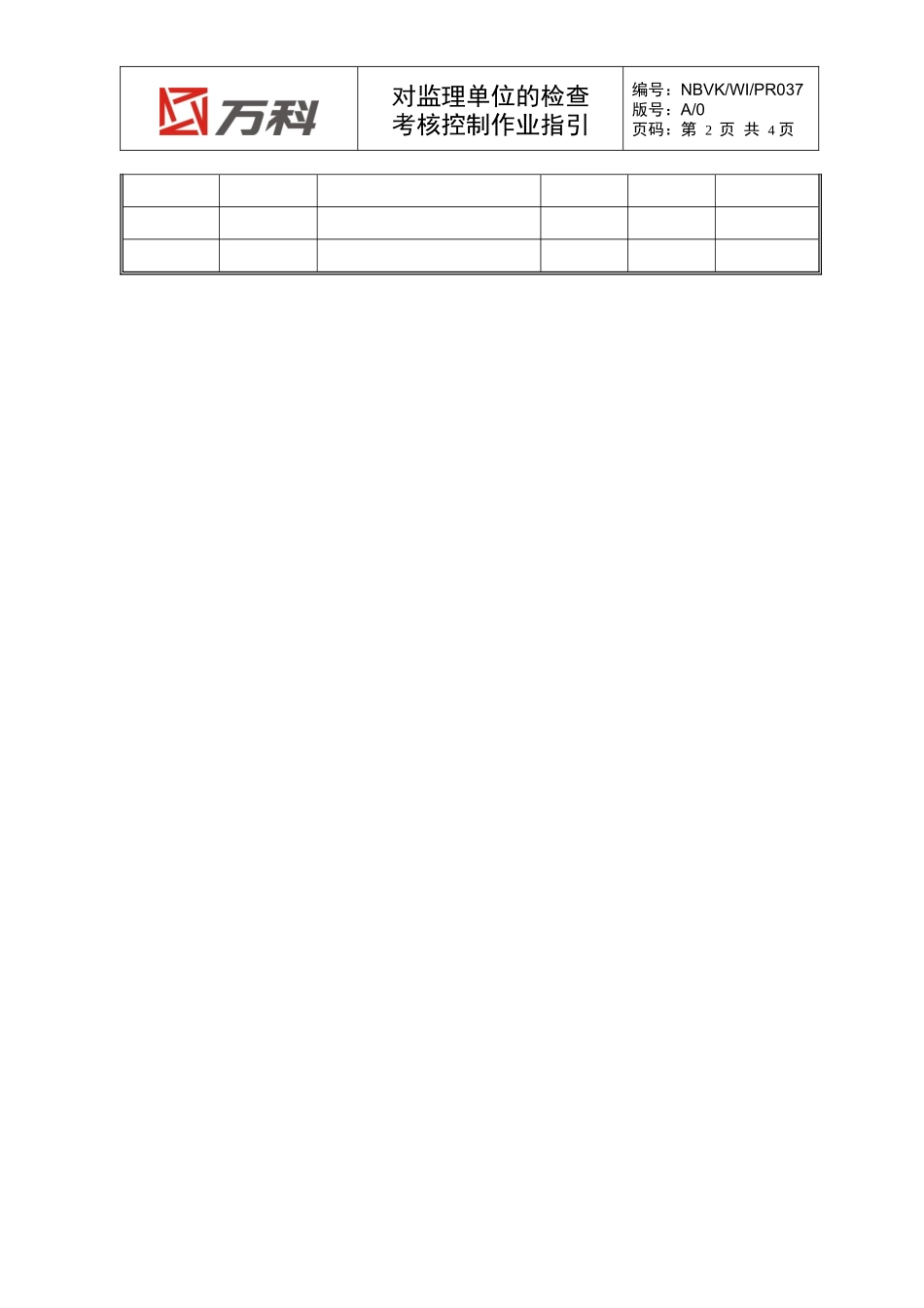 人力资源-2022NBVK-WI-PR037对监理单位的检查考核控制作业指引_第2页
