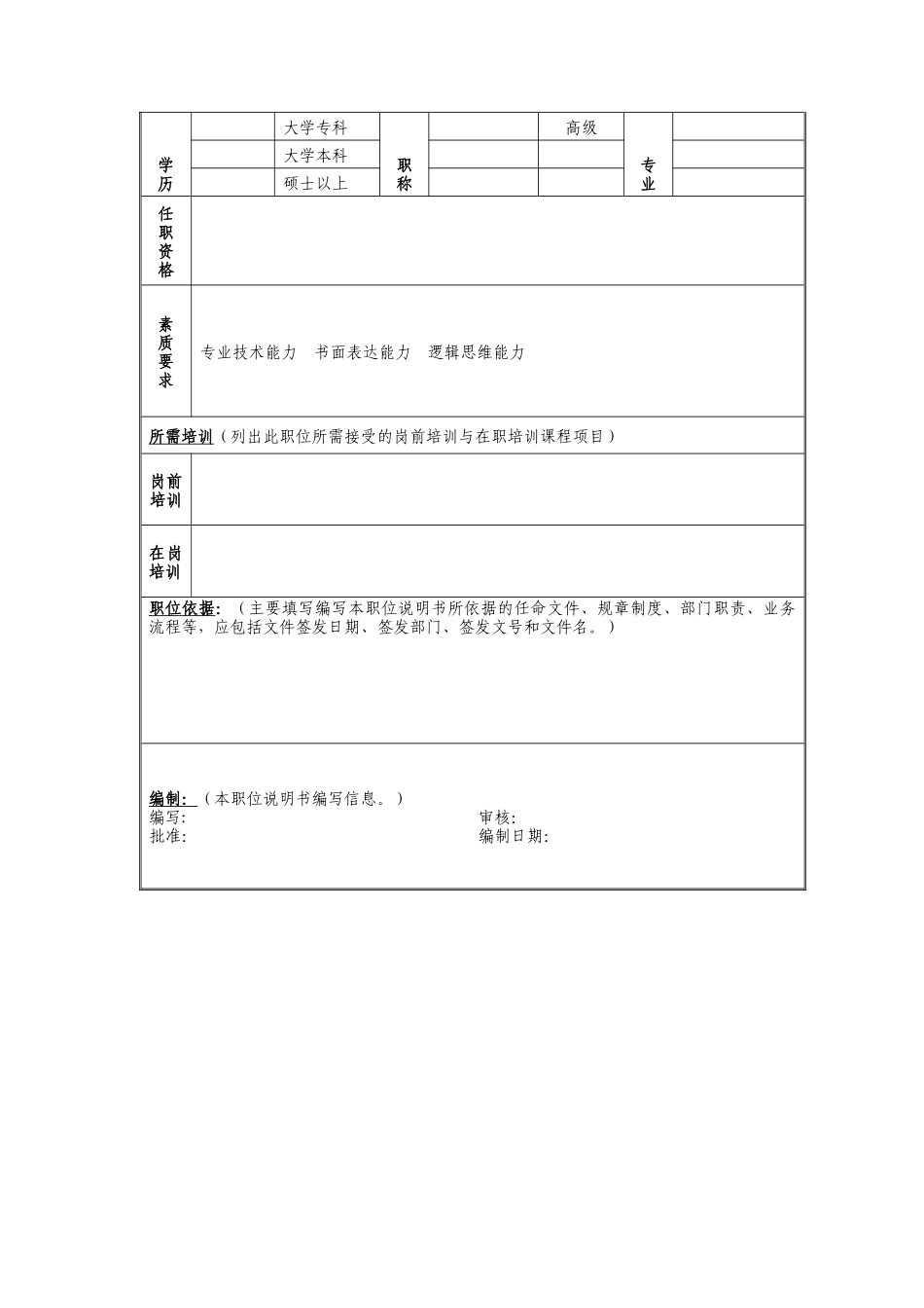工程协调岗位说明书_第2页