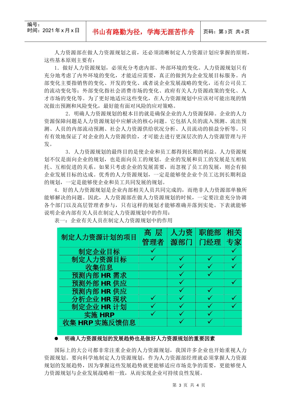 如何做好人力資源規劃_第3页