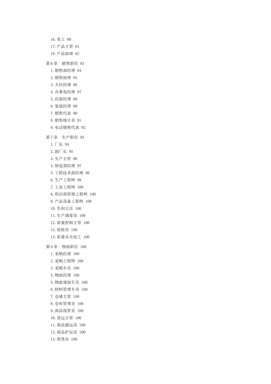 企业各岗位绩效考核指标及岗位说明书范本_第3页