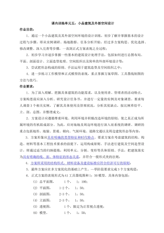 人力资源-20225、课内训练单元五：小品建筑及外部空间设计