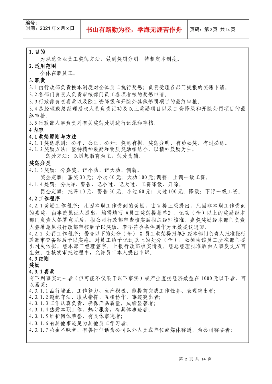 奖惩制度HR_第2页