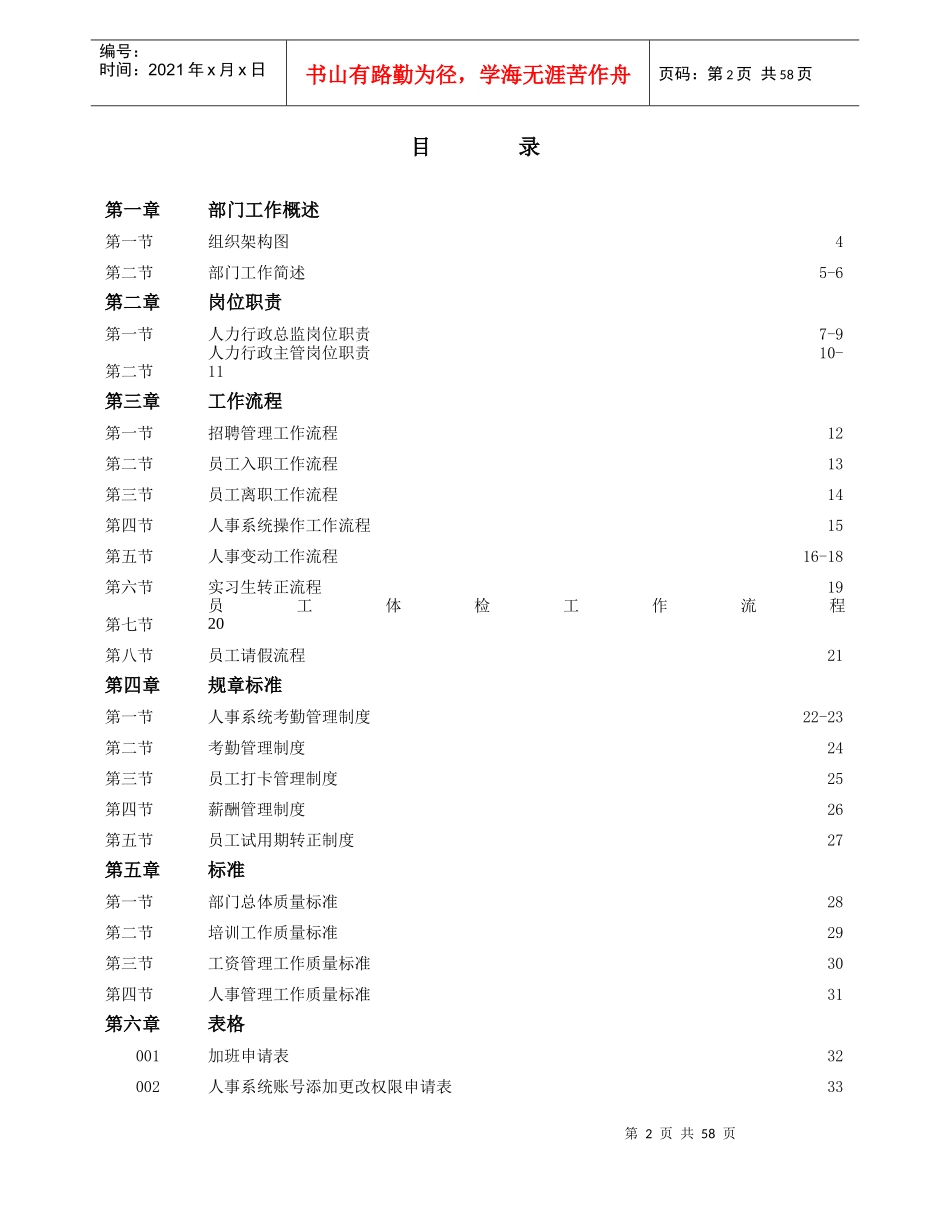 人力行政部工作手册_第2页