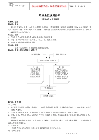 连锁店晋升规划XXXX