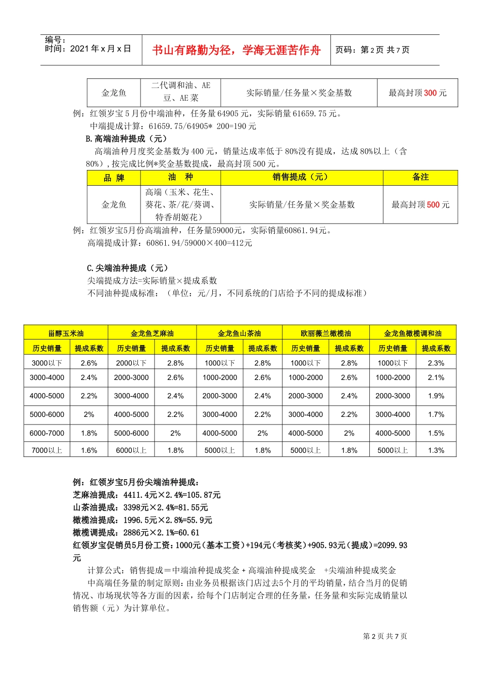 深圳分促销员薪酬考核管理试行制度_第2页