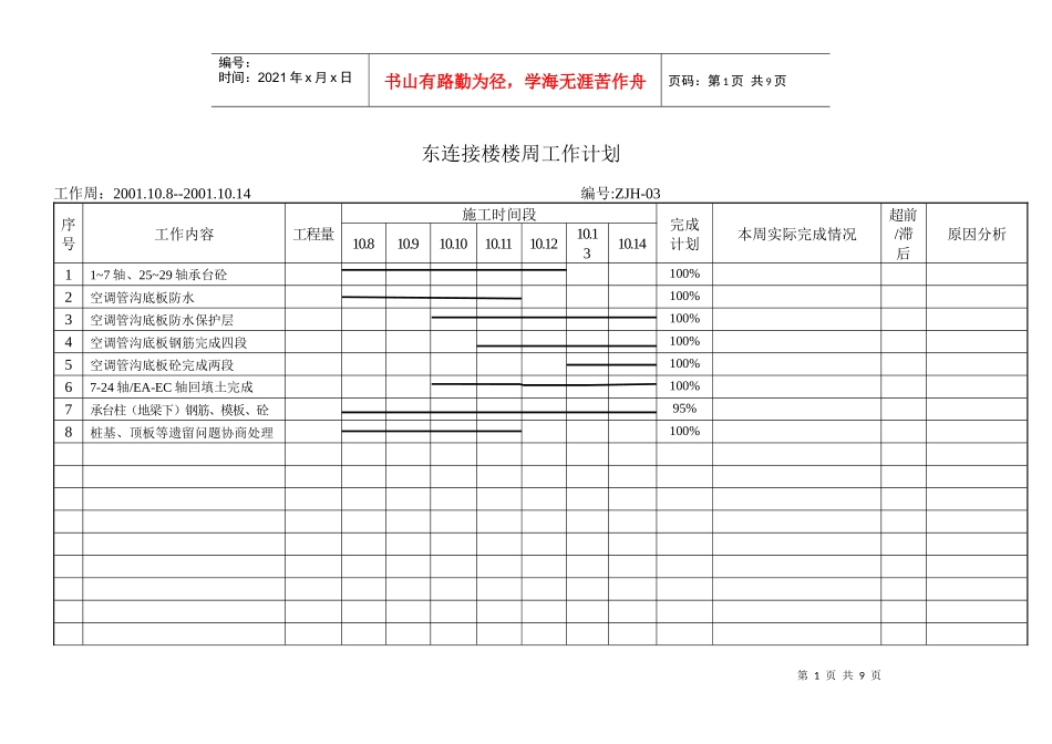 东连接楼楼周工作计划924-930_第1页