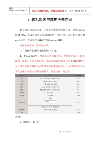 人力资源-202213级网安二班077游梦休__计算机组装与维护考核作业_1
