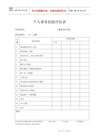 个人事务评定1到48项