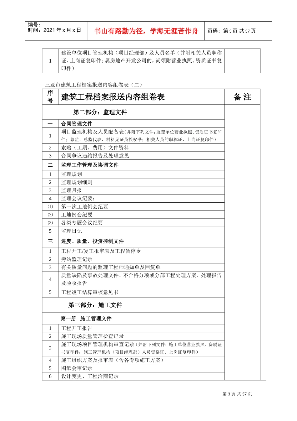 工程档案报送告知书_第3页