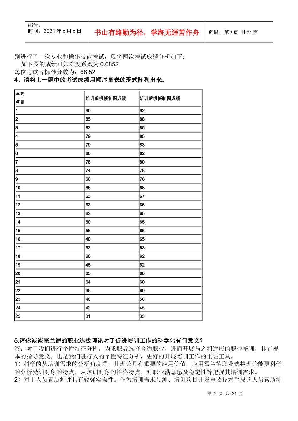 《企业培训师(二级)》课后习题及参考答案_第2页