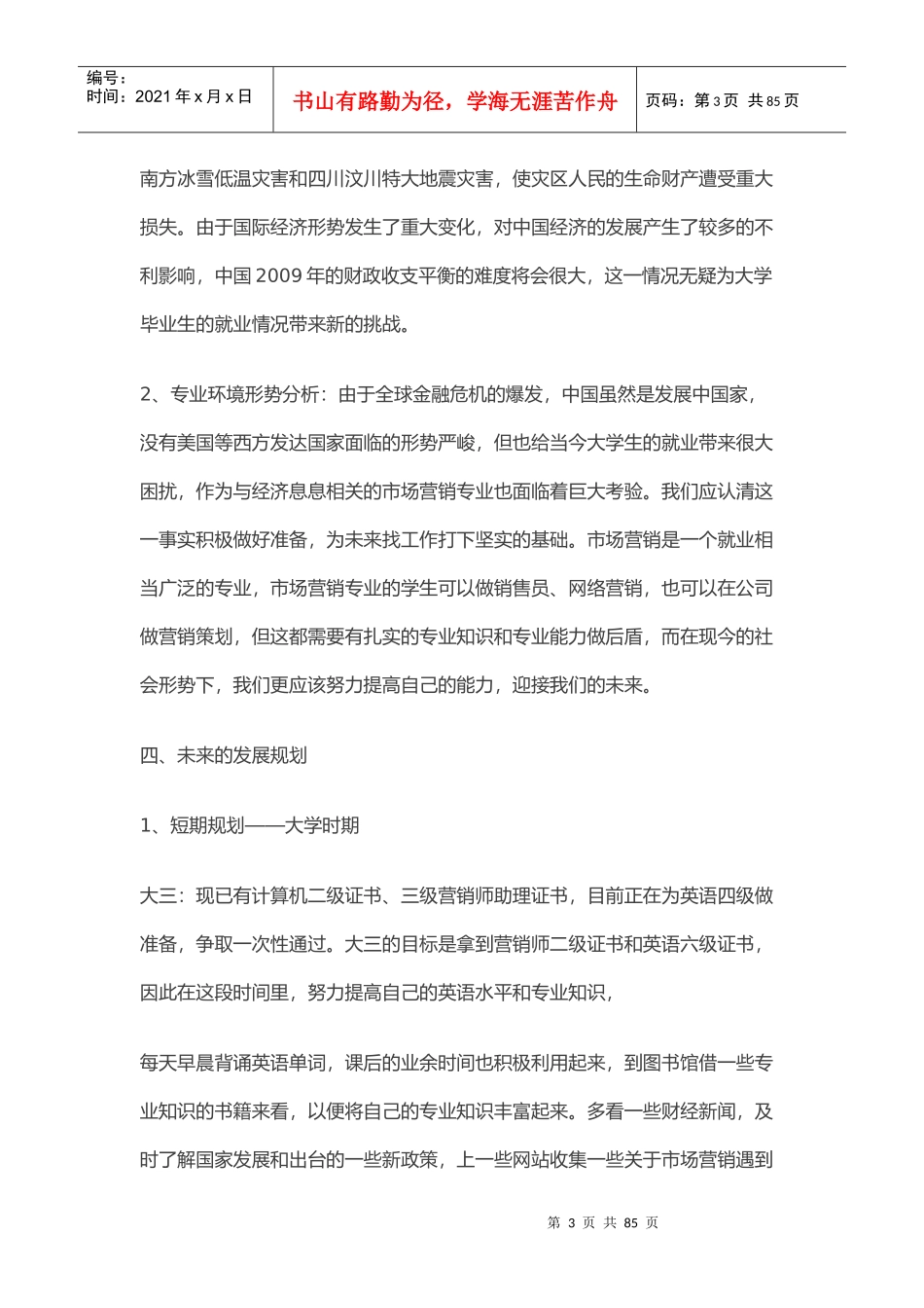 今后个人的发展规划_第3页