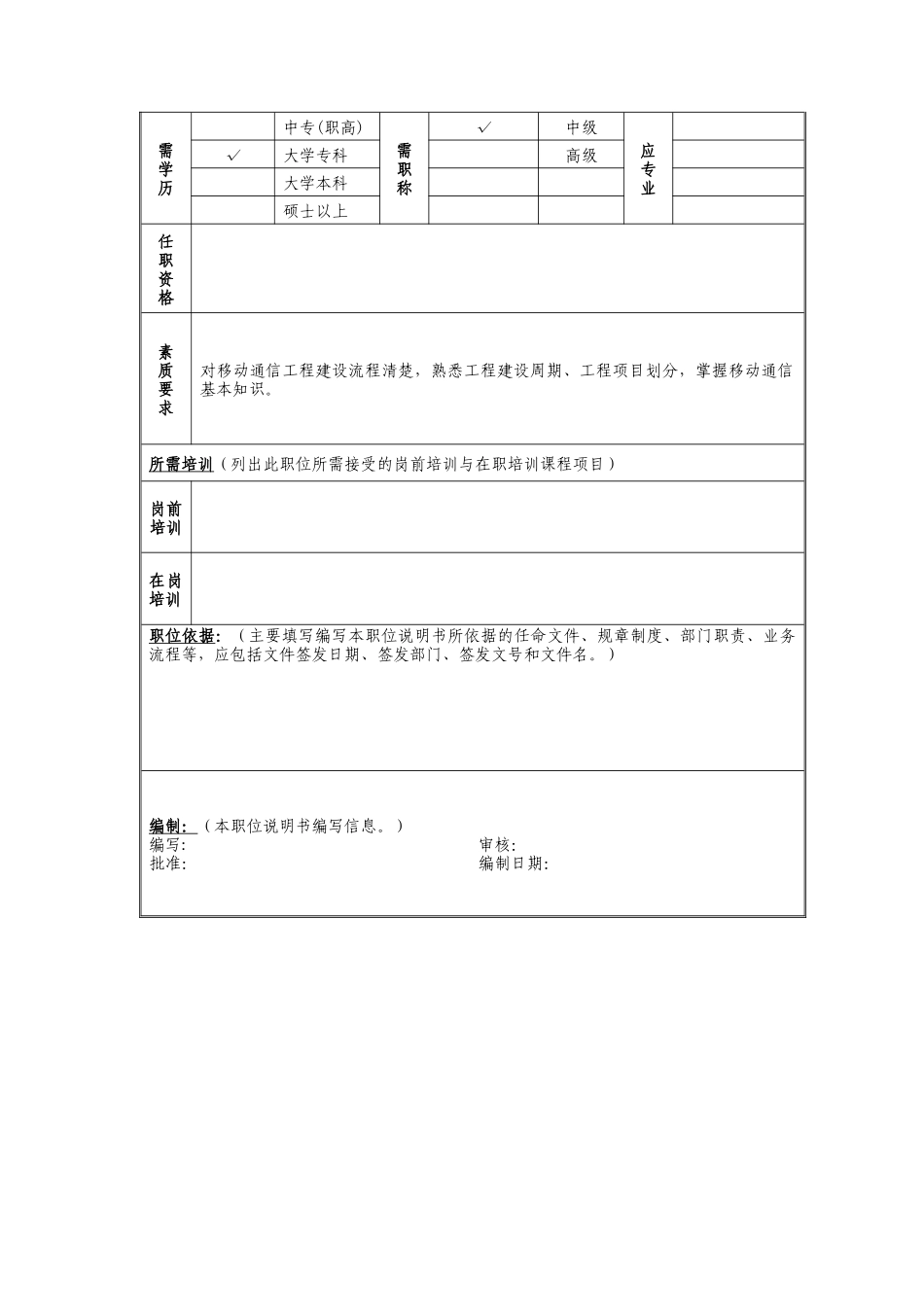 交换工程管理岗位说明书_第2页