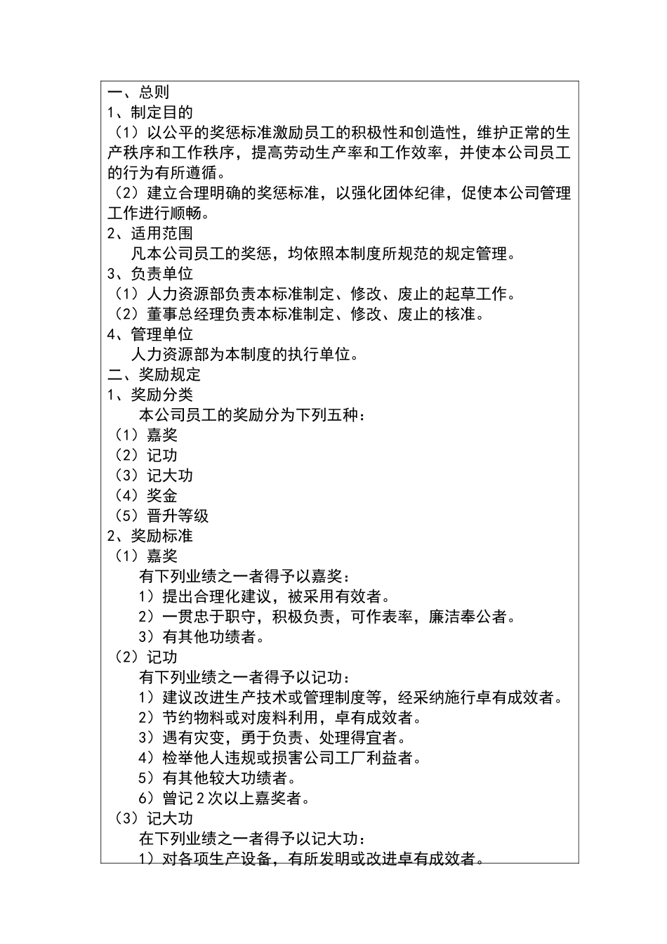 员工奖励与惩罚标准1_第2页