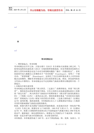 哥本哈根会议介绍