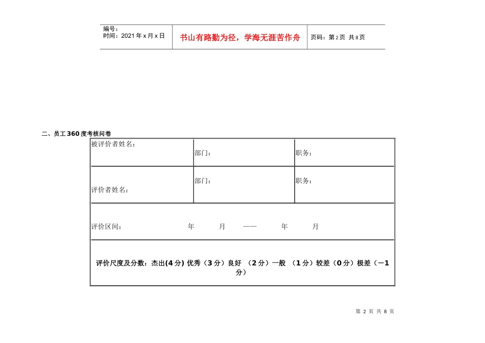 人力资源-2022360度考核表_第2页
