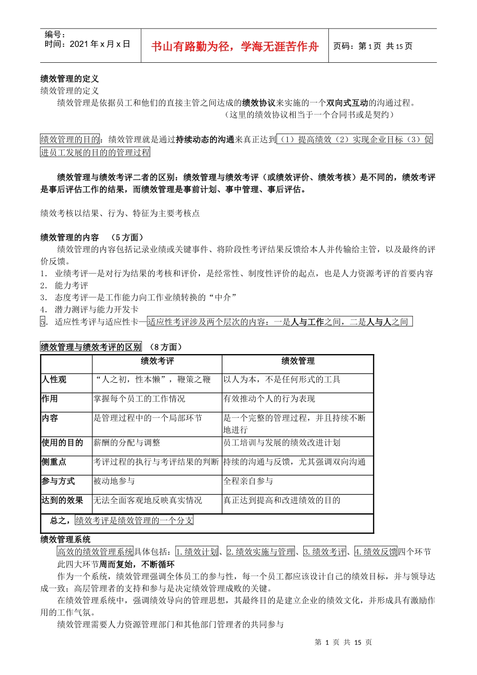 人力资源绩效管理的定义_第1页
