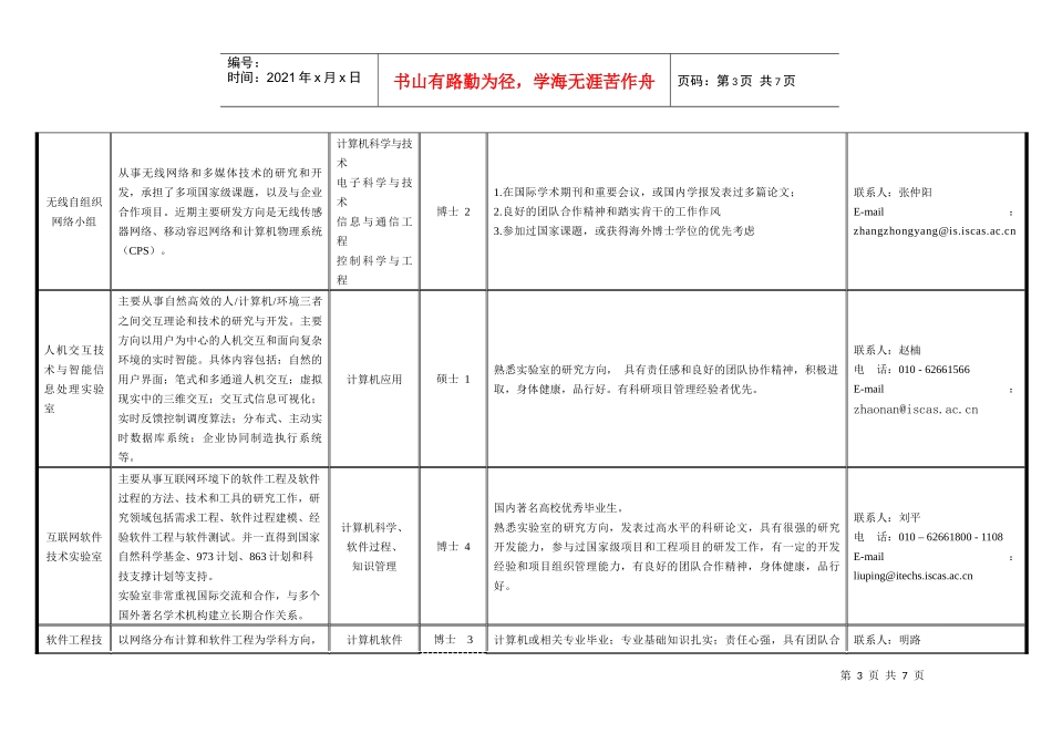 人力资源-2022mapinfo-中国科学院软件研究所XXXX年招聘信息_第3页