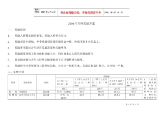 年终奖分配方案-通用类年终奖金奖励方案