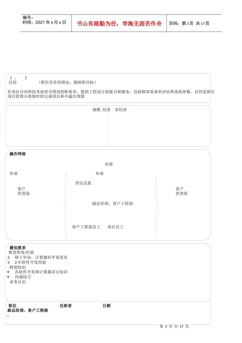 企业各层次人员职位说明书_第3页