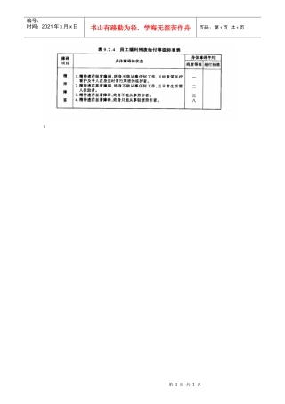 员工福利残废给付等级标准表