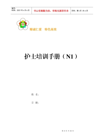 年分层培训手册N1