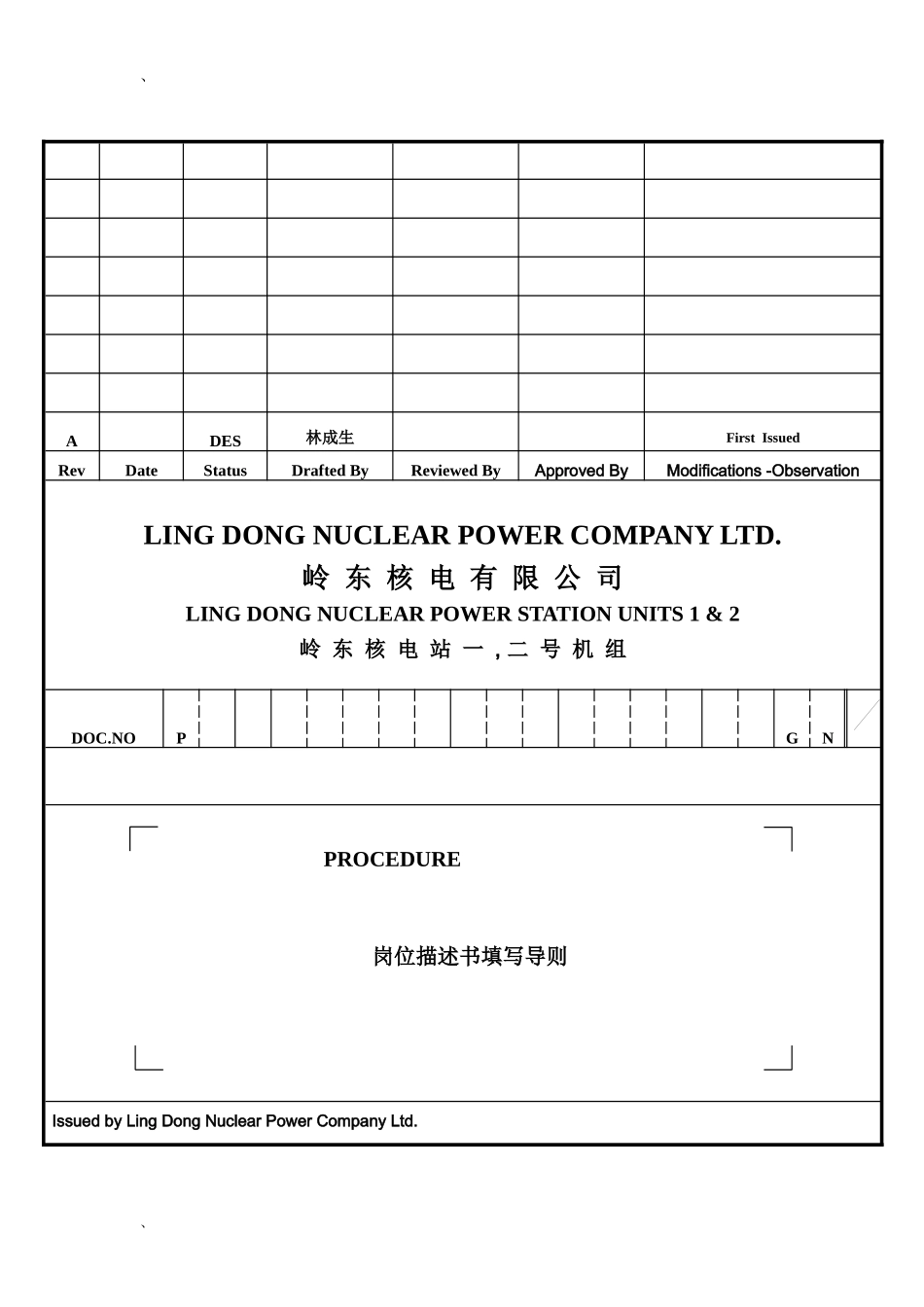 岗位描述书填写导则（DOC 15页）_第1页
