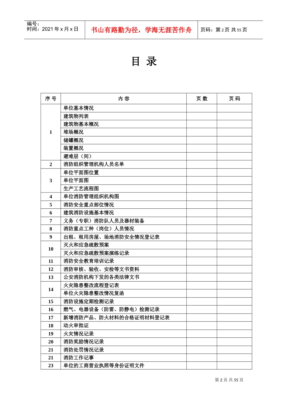 人力资源-20222017年重点单位消防档案模板(新)(DOC47页)_第3页