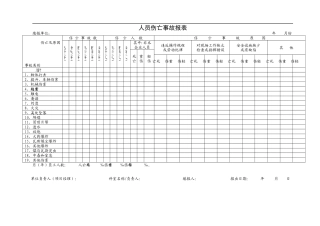 人员伤亡事故报表(1)