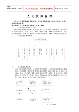 人力资源6大模块的制度和全套表格模版34522870